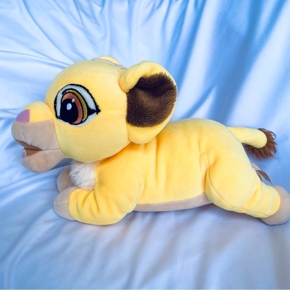 RARE -DISNEYLAND PARIS Stuffed Animal SIMBA Plush LION KING Length 12" Height 8" - Picture 4 of 13